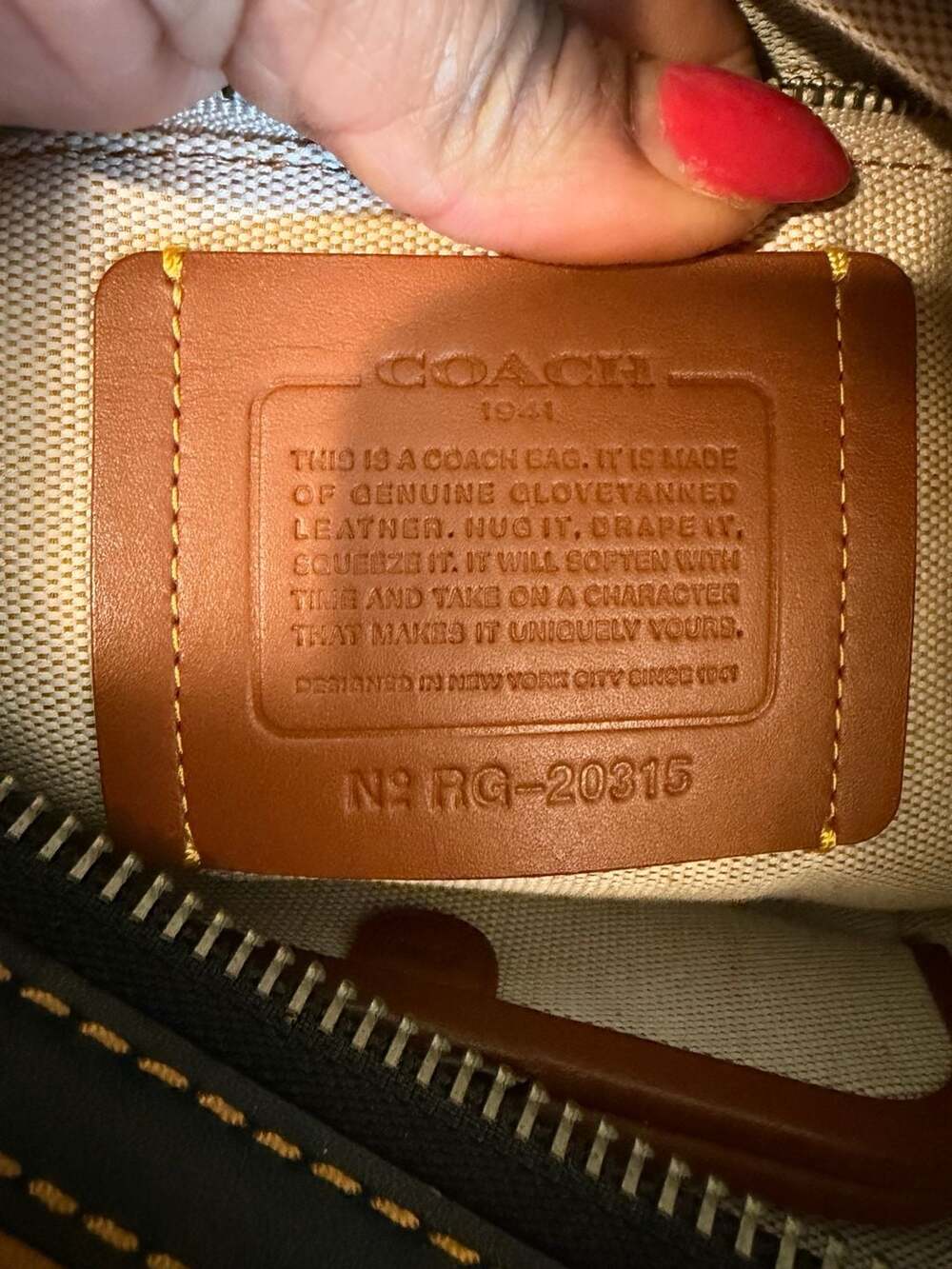 Coach Rogue 25 in Black Glovetanned Pebble Leather with Mustard Suede Lining - Picture 12 of 14